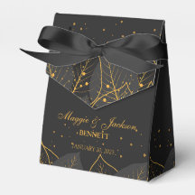 Delikate Gold Blätter Gefälligkeitsbox