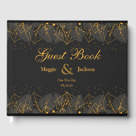 Delikate Gold Blätter Wedding Guest Book Gästebuch