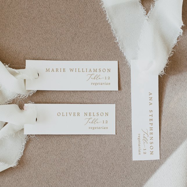 Delikate Gold Calligraphy DIY Wedding Platzkarten (Delicate Gold Calligraphy DIY Wedding Place Cards)