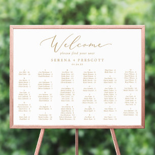 Delikate Gold Horizontal Alphabetische Sitzplätze Poster