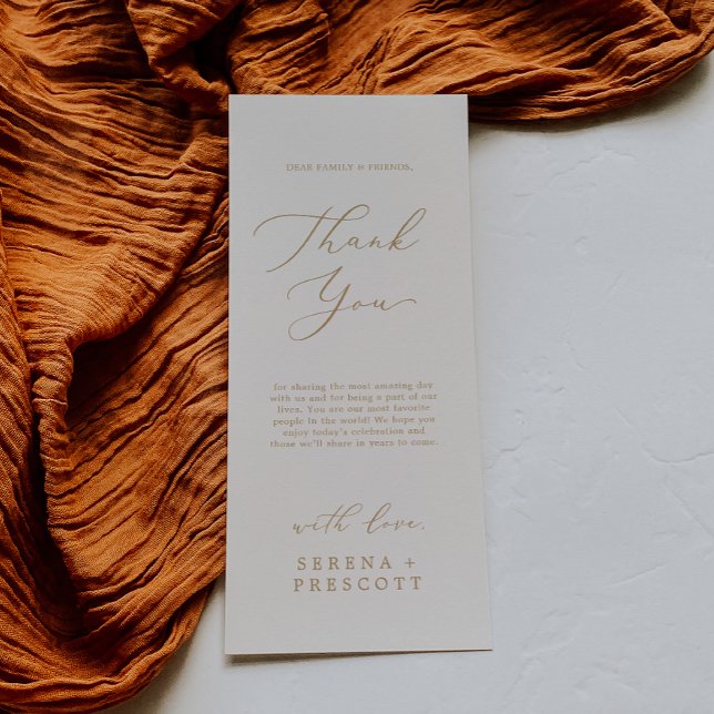 Delikate Gold und Creme bedruckbar Danke Karte (Von Creator hochgeladen)