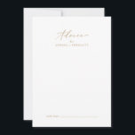 Delikate Goldkalligrafie-Hochzeit Hinweiskarte<br><div class="desc">Diese delikate Goldkalligrafie-Hochzeitsratenkarte ist perfekt für eine moderne Hochzeit und kann für jede Veranstaltung verwendet werden. Das romantische minimalistische Design besticht durch eine hübsche und elegante Champagner-goldgelbe Typografie auf weißem Hintergrund mit einem klaren und schlichten Look. Diese Ratschläge können als Gästebuchalternative für Hochzeitsempfang, Brautparty, Babydusche oder Abschlussfeier verwendet werden. Personalisieren...</div>