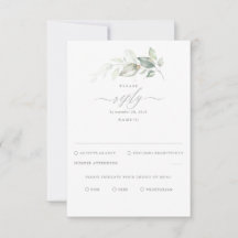 Delikate Grünanlage und Gold Wedding RSVP