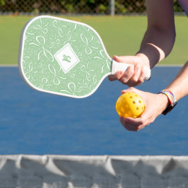 Delikate grüne Coquette Bows Pickleball Schläger