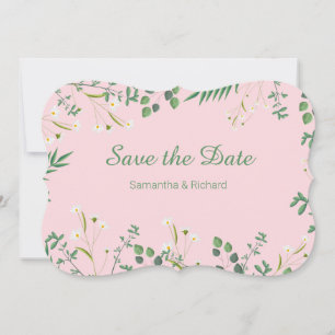 Delikate Hochzeit an der Blumengrenze Feiertagskarte