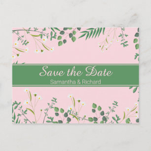 Delikate Hochzeit an der Blumengrenze Postkarte