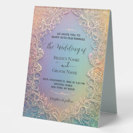 Delikate Hochzeitseinladung Tischaufsteller