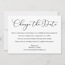 Delikate Kalligrafie verändern die Date Wedding Ca Save The Date