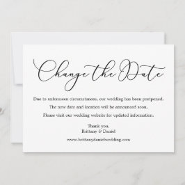 Delikate Kalligrafie verändern die Datumskarte Save The Date