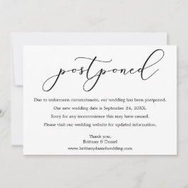 Delikate Kalligrafie - Verspätete Hochzeitdatum-Ka Save The Date