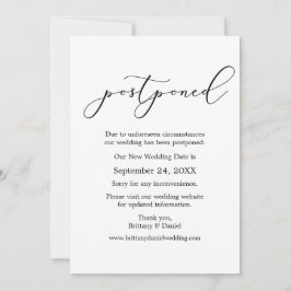 Delikate Kalligrafie - Verspätete Hochzeitdatum-Ka Save The Date