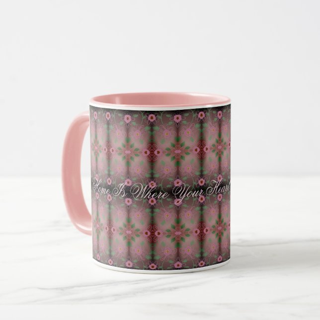 Delikate Kleine Gemusterte Blüte Tasse (Vorderseite Links)