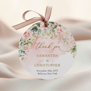 Delikate Kokette Rosen Rosen Gold und Grün Geschenkanhänger