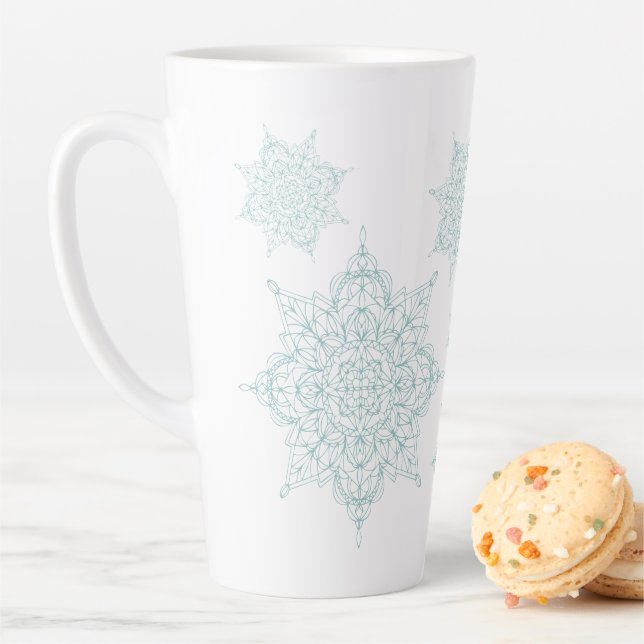 Delikate leichte Blaue Schneeflocken Milchtasse (Beispiel)