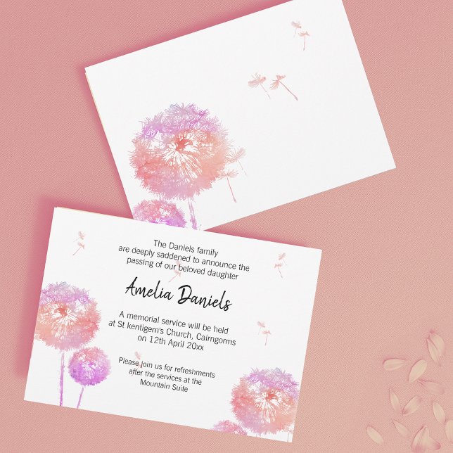 Delikate Leuchte Begräbniskarte Einladung (Von Creator hochgeladen)