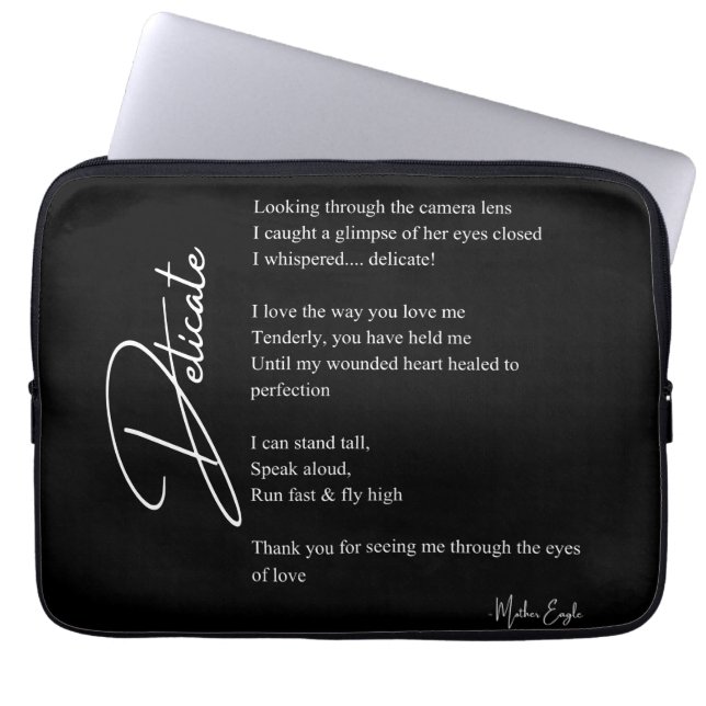 Delikate Liebe Gedicht Poetry Mauer Posterdekor Laptopschutzhülle (Vorderseite)