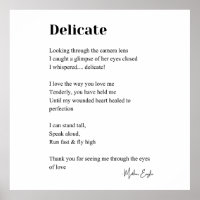 Delikate Liebe Gedicht Poetry Mauer Posterdekor