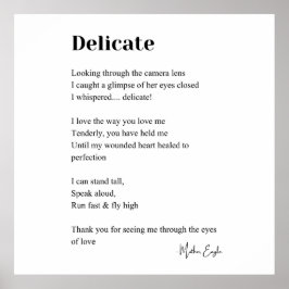 Delikate Liebe Gedicht Poetry Mauer Posterdekor Poster