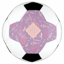 Delikate Lila Florale und Bows Fußball