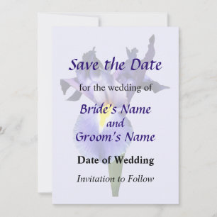 Delikate Lila Iris Save the Date