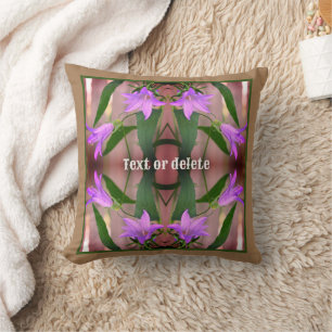 Delikate Lila Lily-Blume Abstrakt Personalisiert Kissen