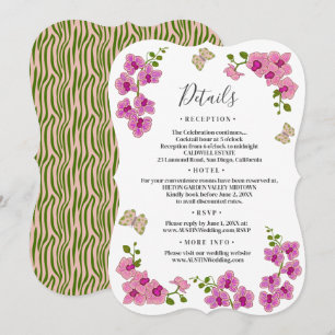 Delikate Lila Orchideen Details Hochzeit Einladung