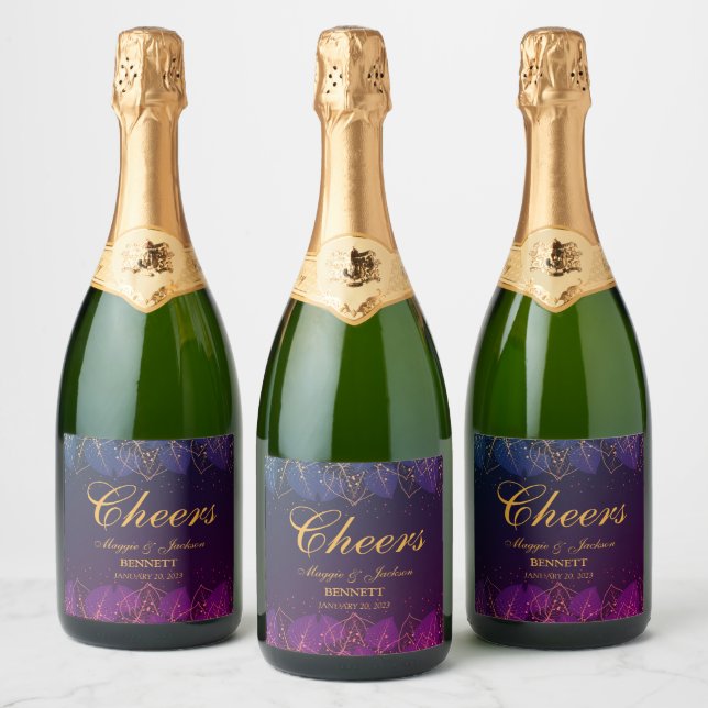 Delikate Lila und goldene Blätter Frische Pasta ma (Flaschen)