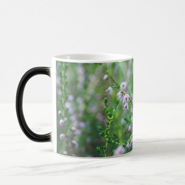 Delikate lila Wildblumen Verwandlungstasse (Links)