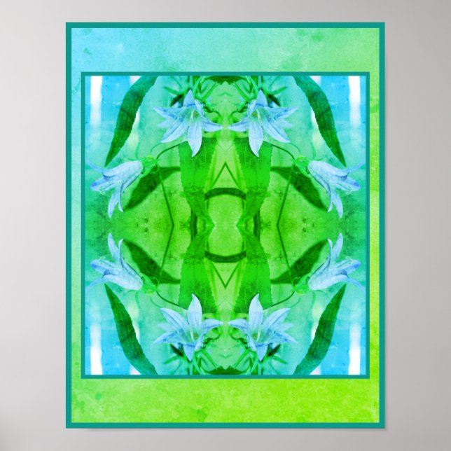 Delikate Lily-Blume gestört Abstrakt Poster (Vorne)