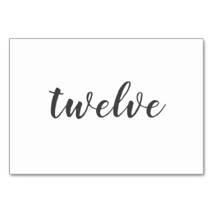 Delikate Minimalistische Hochzeiten Tischnummern