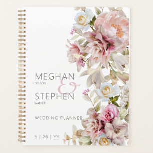 Delikate Moderne rosa Rose & Lily Wedding Planer