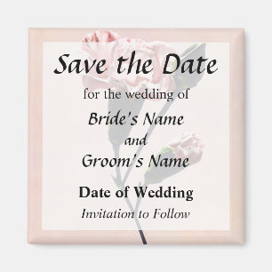 Delikate Nelke mit Buds Save the Date Magnet