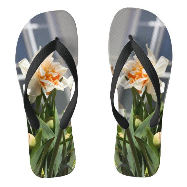 Delikate niedliche Narzissen Flip Flops (Fußbett)