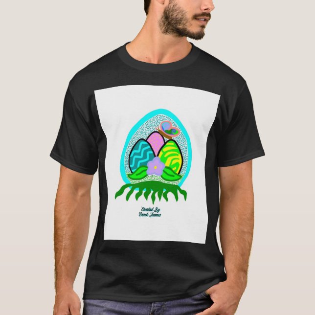 Delikate Ostereier Männer Schwarzes Basic T-Shirt (Vorderseite)