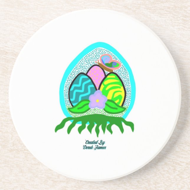 Delikate Ostereier Sandstone Untersetzer (Vorne)