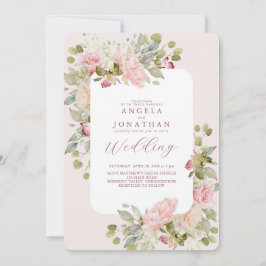 Delikate Pastel Florals Wedding Einladung