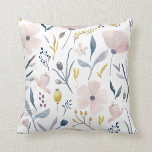 Delikate Pastel Hübsch Pink Blue Blume Feminine Kissen
