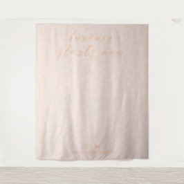 Delikate Peach Wedding Foto Backdrop Tapestes Wandteppich