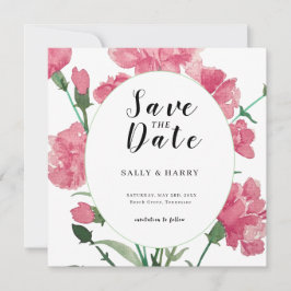 Delikate Pink-Blume Hochzeit Save The Date