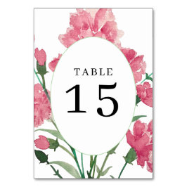 Delikate Pink-Blume Hochzeit Tischnummer