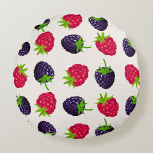 Delikate Rasberry & BlackBerry Round Kissen