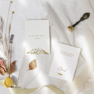 Delikate romantische Bouquet Wedding Platzkarte