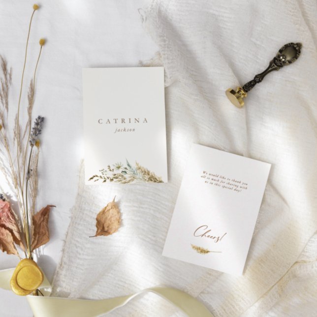 Delikate romantische Bouquet Wedding Platzkarte (Von Creator hochgeladen)