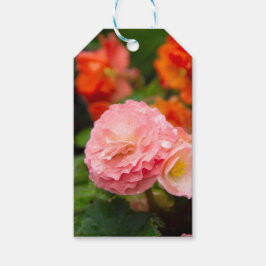 Delikate rosa Blume nach Regen Geschenkanhänger