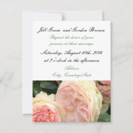 Delikate Rosa Hochzeit Einladung