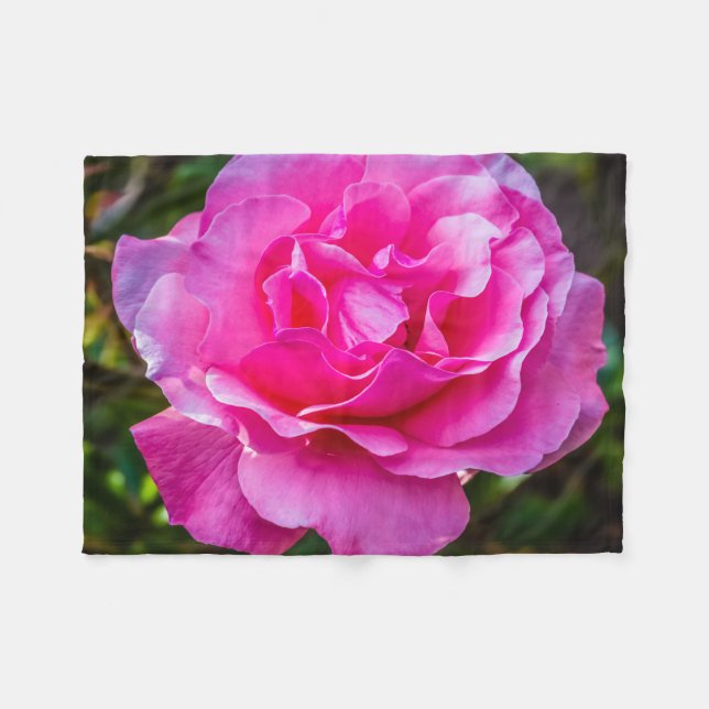 Delikate rosa Rosa Rose. Fleecedecke (Vorderseite (Horizontal))