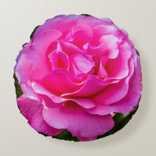 Delikate rosa Rosa Rose. Rundes Kissen