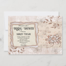 Delikate Rose Gold Glitzer Modernes Brautparty Einladung