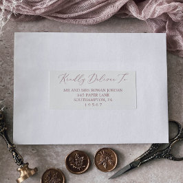 Delikate Rose Gold Guest Address Labels