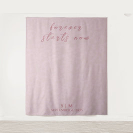 Delikate Rose Gold Wedding Foto Hintergrund Tapest Wandteppich